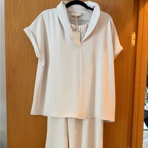 MELLODAY Soft Cream NWT Soft top and pants